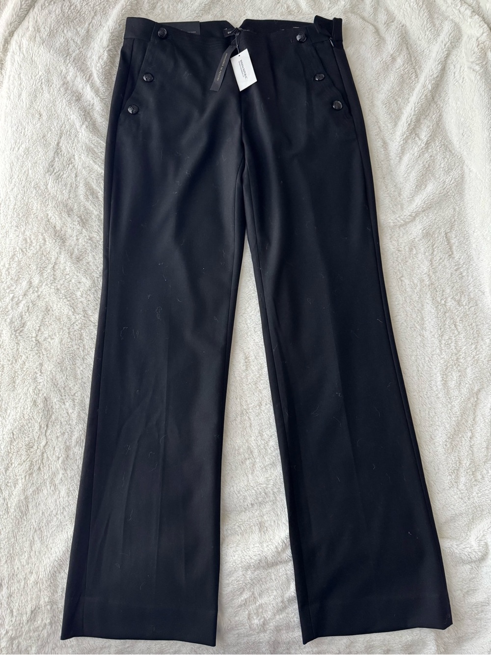 Banana Republic Black Wide-Leg Dress Pants LOGAN